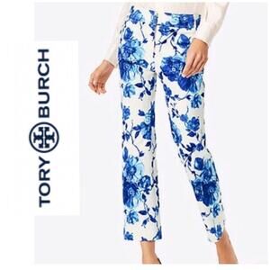 Tory Burch Women's Blue Floral Pants